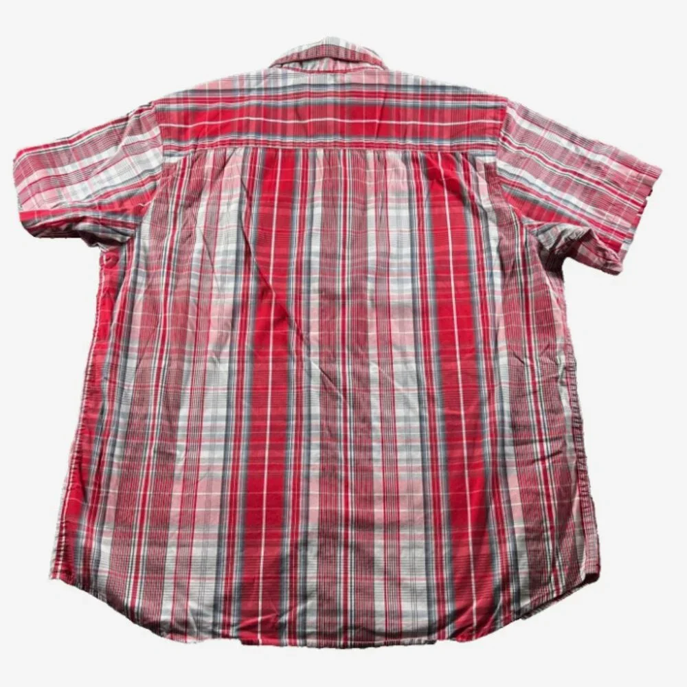 Columbia Shirt Mens XL Red White Omni-Wick Decoy Rock Fishing Hiking Pocket‎